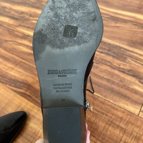 Zadig and Voltaire Tyler Laced Vintage Ankle Boots Size 39 - Picture 4 of 6